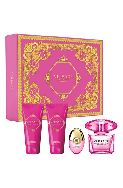 Versace Bright Crystal Absolu Eau De Parfum Set Usd $200 Value