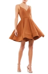 Ieena For Mac Duggal Fit & Flare Cocktail Dress In Caramel