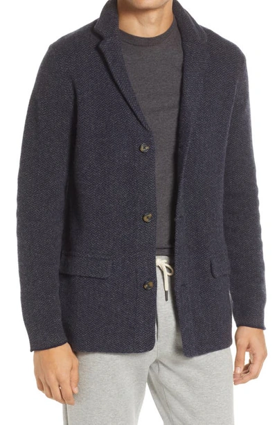 The Normal Brand Lambswool Blend Blazer In Blue