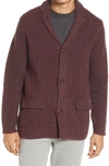 The Normal Brand Lambswool Blend Blazer In Wine