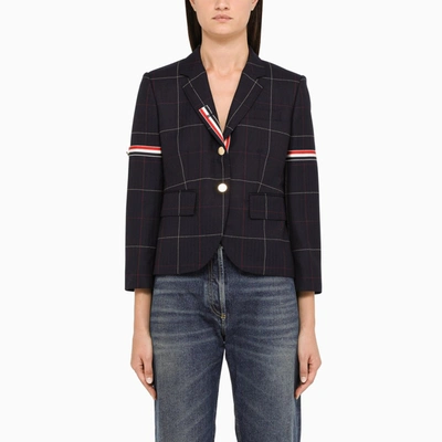 Thom Browne Navy Single-breasted Blazer In Blue