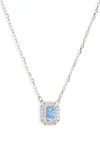 Swarovski Millenia Crystal Pendant Necklace In Blue/silver