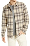 Madewell Sunday Flannel Perfect Long Sleeve Button-up Shirt In Pumice