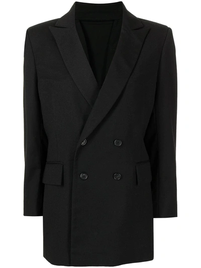 Delada Reversible Panel Blazer In Schwarz