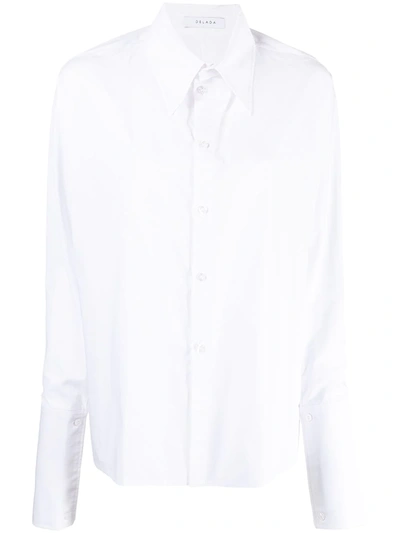 Delada Slip Cuff Shirt In Weiss
