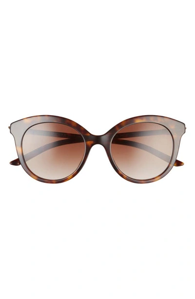 Prada 51mm Round Sunglasses In Tortoise/ Brown Gradient