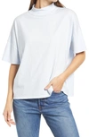 Free People Fearless Mock Neck Top In Iced Water