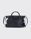 Givenchy Small Antigona Soft Leather Satchel In Black