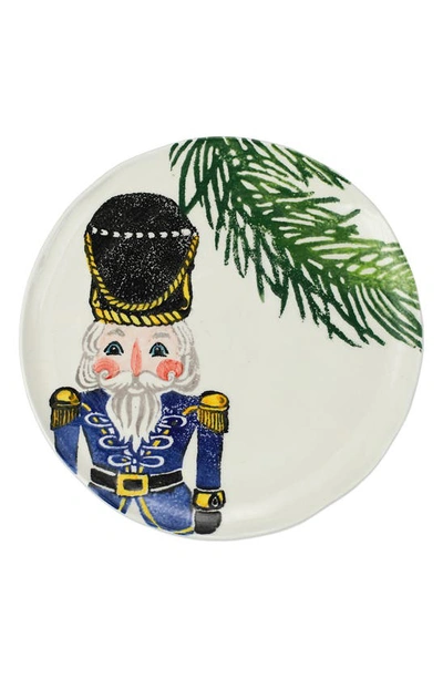 Vietri Nutcrackers Blue Salad Plate