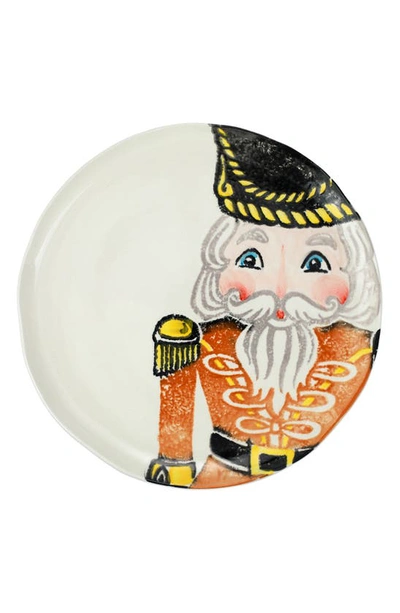 Vietri Nutcrackers Gold Dinner Plate