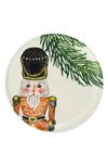 Vietri Nutcrackers Gold Salad Plate