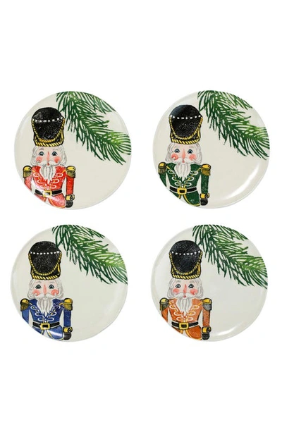 Vietri Nutcrackers Assorted Salad Plates, Set Of 4 In Multicolor