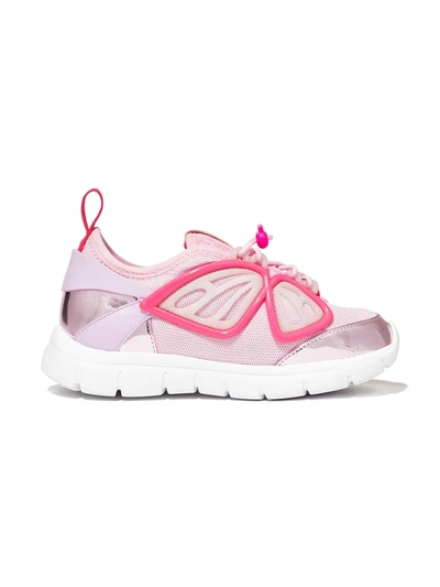 Sophia Webster Girl's Fly-by Metallic Butterfly Sneakers, Baby/toddler/kids In Pink Metallic