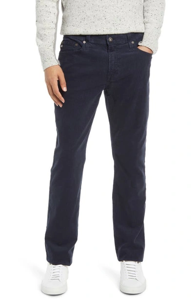 Ag Everett Straight Leg Corduroy Pants In Blue Express