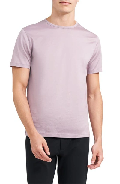 Theory Precise Luxe Cotton T-shirt In Dusty Orchid