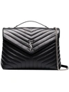 Saint Laurent Large Loulou Shoulder Bag In Black