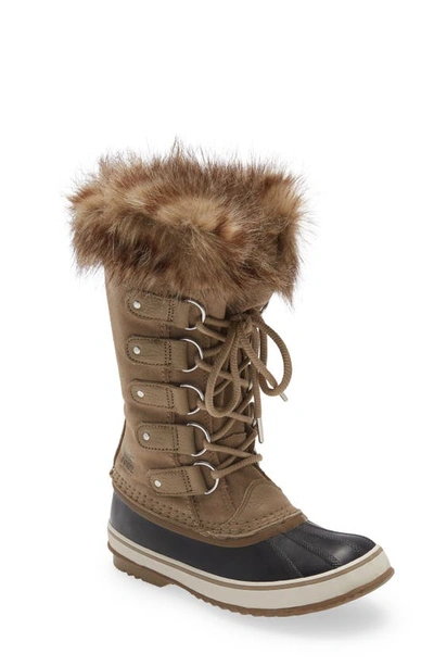 Sorel Joan Of Arctic Faux Fur Waterproof Snow Boot In Khaki Ii