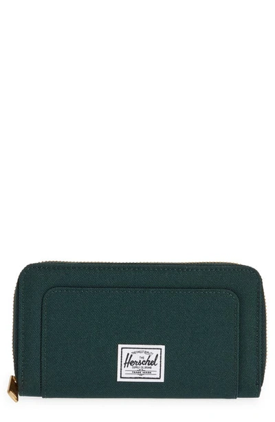Herschel Supply Co Thomas Canvas Zip Wallet In Scarab