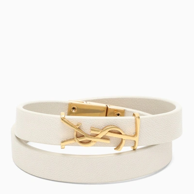 Saint Laurent Cream Opyum Bracelet In White