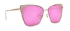 Diff Becky Rose Gold Cat Eye Sunglasses In Pink