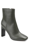 Journee Collection Sarla Lizard Embossed Block Heel Bootie In Green