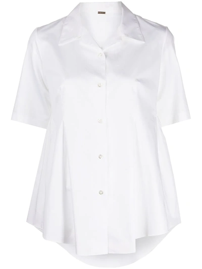 Adam Lippes Side Gather Button-front Shirt In White