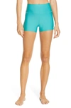 Alo Yoga Airlift High Waist Shorts In Ocean Teal