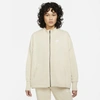 Nike Sportswear Essential Women's Fleece Cardigan In Rattan/rattan/white