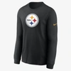 Nike Men's Primary Logo (nfl Pittsburgh Steelers) Men's Long-sleeve T-shirt In Black