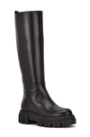 Marc Fisher Ltd Malena Tall Leather Moto Boots In Black 001