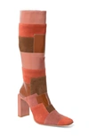 Jeffrey Campbell Lightspeed Patchwork Boot In Rose Multi