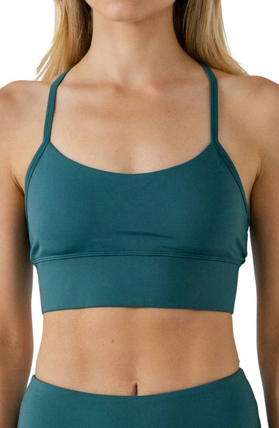 Grey Lab Sports Bra In Petrol