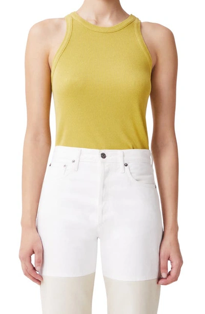 Agolde Mustard Bailey Top In Willow