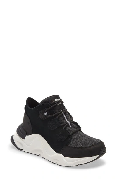 Sorel Kinetic Rnegd Caribou Insulated Sneaker In Black Sea Salt