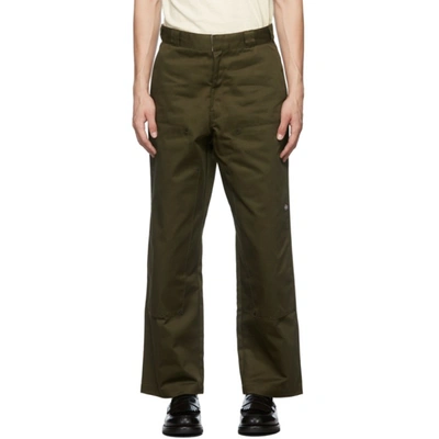 Jieda Dickies Edition Double Knee Print Trousers In Khaki