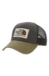 The North Face Mudder Trucker Hat In Grpht Gry Burnt Olive Grn