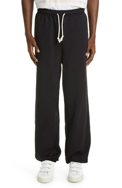 Acne Studios Face Patch Organic Cotton Joggers In Black