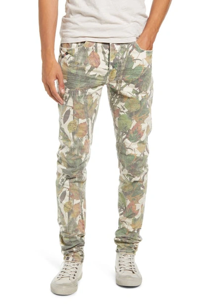 Purple Washed Camo Skinny Jeans In Cts