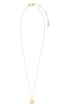 Kate Spade Mini Initial Pendant Necklace In Clear/gold