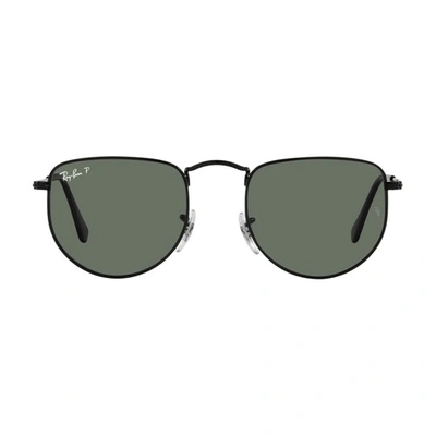 Ray Ban Elon Sunglasses Black Frame Green Lenses Polarized 47-20
