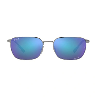 Ray Ban Rb3684ch Chromance Sunglasses Blue Frame Blue Lenses Polarized 58-18