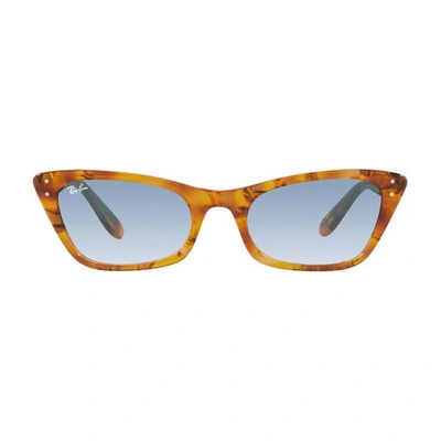 Ray Ban Lady Burbank Sunglasses Tortoise Frame Blue Lenses 52-20