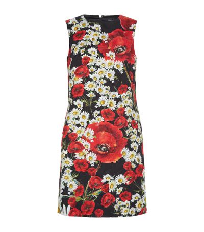 Dolce & Gabbana Multicolor Floral Brocade Dress | ModeSens