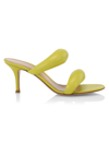 Gianvito Rossi Bijoux Puffy Napa Dual-band Slide Sandals In Yellow