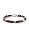 David Yurman Men's Hex Bead Bracelet In Sterling Silver In Red Tigers Eye