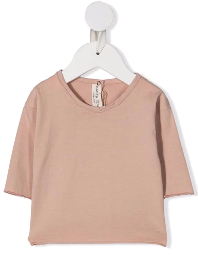 Babe And Tess Babies' Snap Fastening T-shirt In Pink