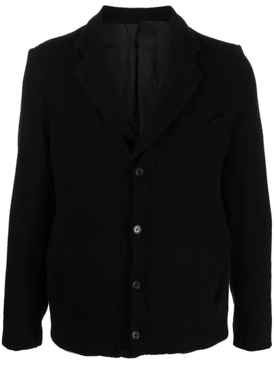 Undercover Single-breasted Knitted Blazer In Black