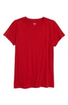 Madewell Vintage Crew Neck Cotton T-shirt In Rusted Red