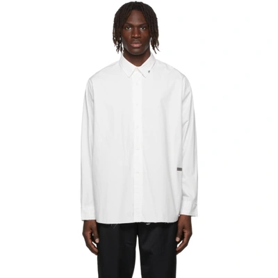 C2h4 White Raw Edge Shirt