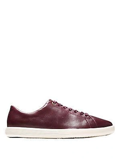Cole Haan Grand Crosscourt Leather Sneakers In Malbec Leather